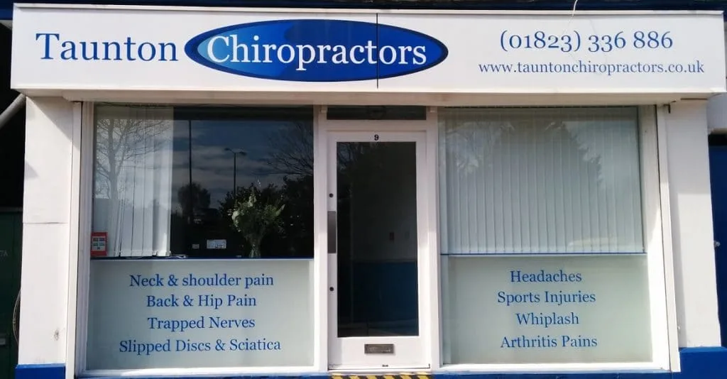 Taunton Chiropractors Centre shop front at 9 Kingston Road